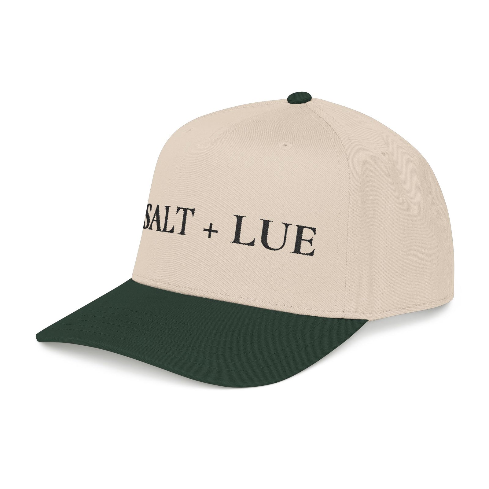 Salt + Lue Baseball Cap — Vintage Logo Mid-Profile Trucker Hat