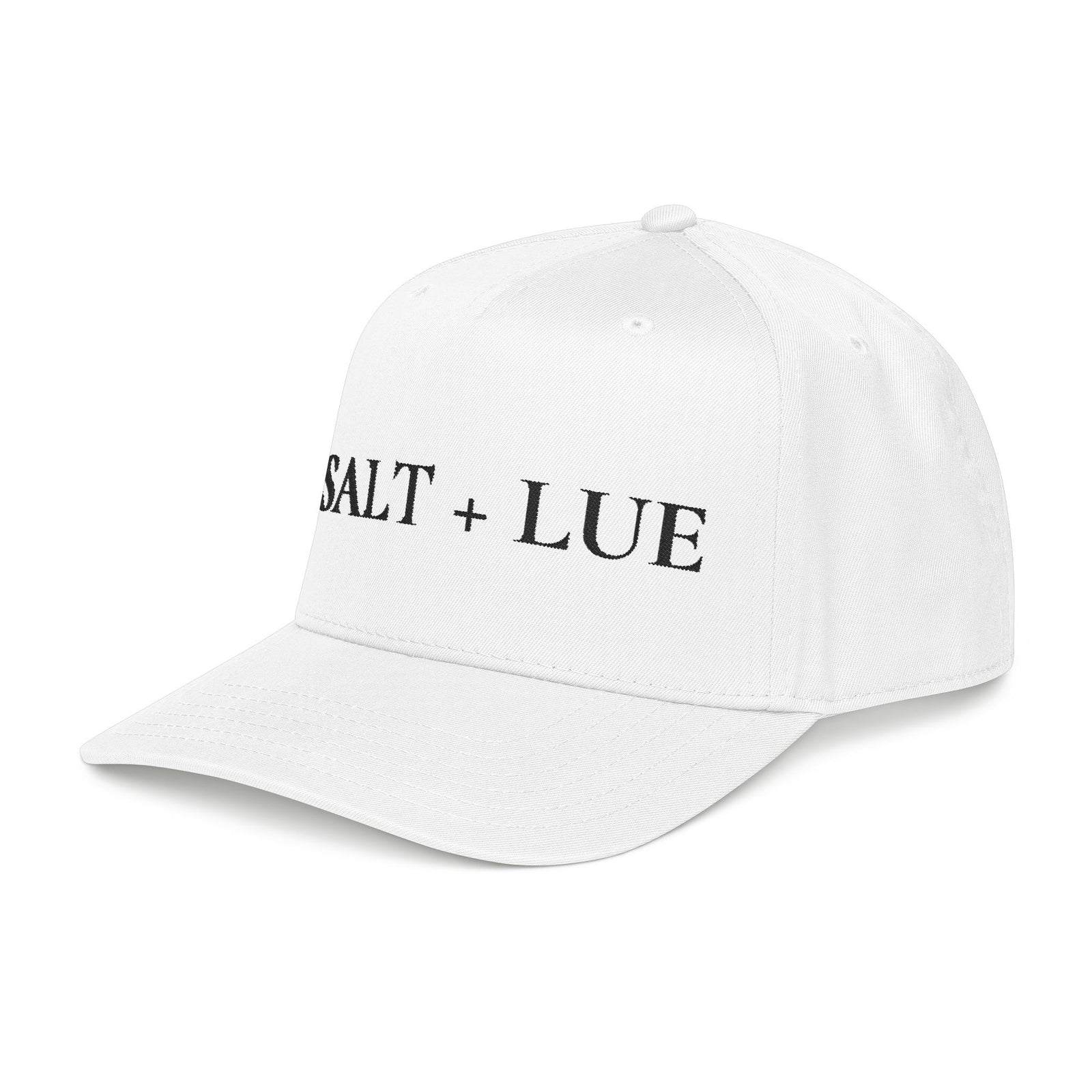 Salt + Lue Baseball Cap — Vintage Logo Mid-Profile Trucker Hat
