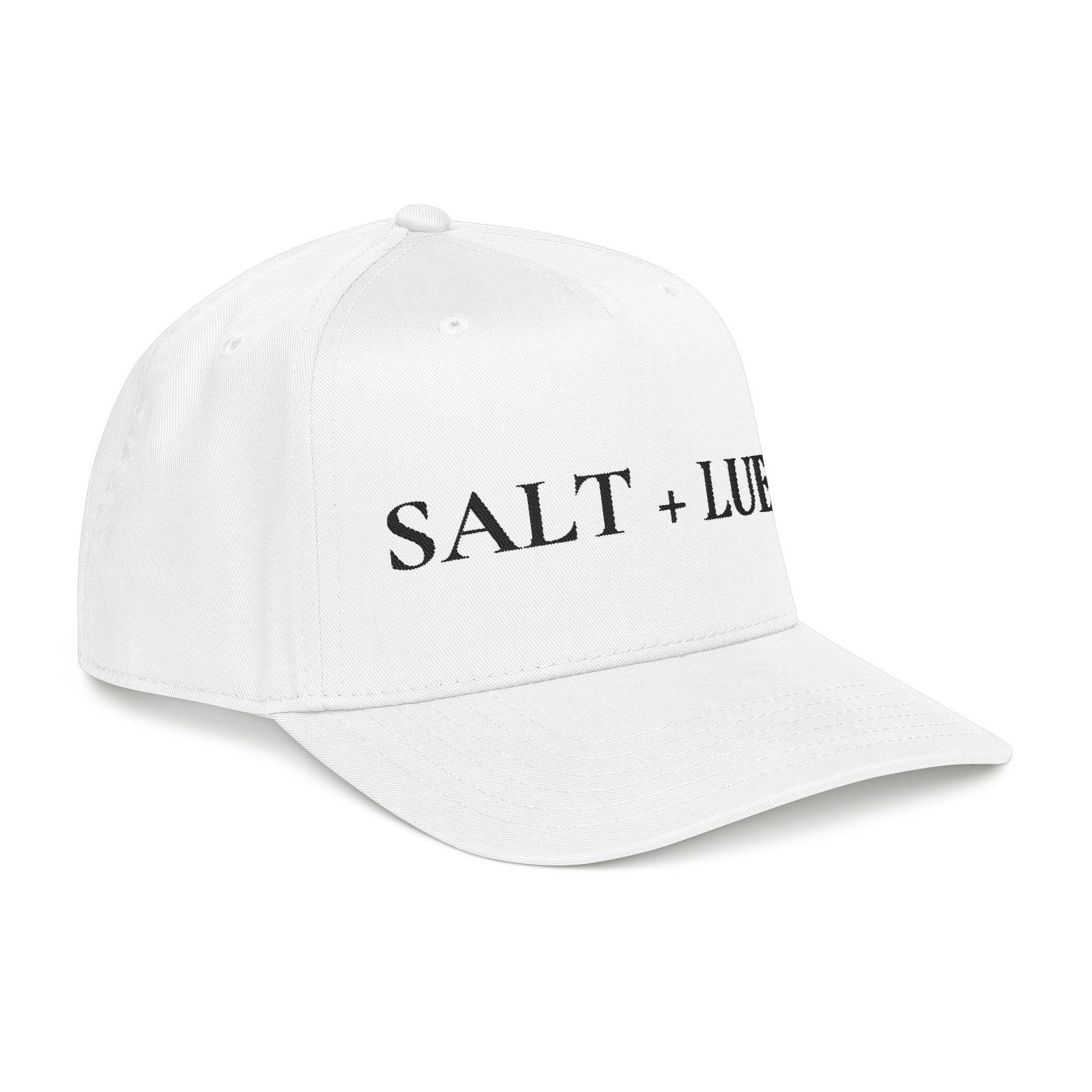 Salt + Lue Baseball Cap — Vintage Logo Mid-Profile Trucker Hat