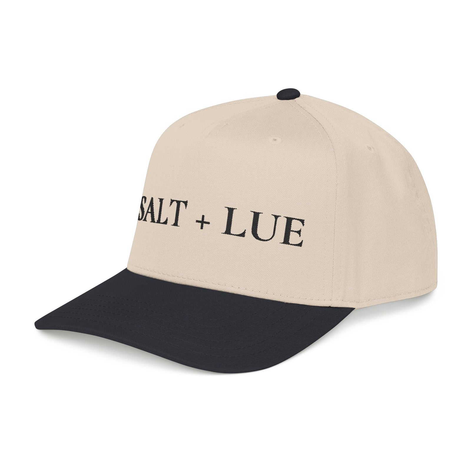 Salt + Lue Baseball Cap — Vintage Logo Mid-Profile Trucker Hat