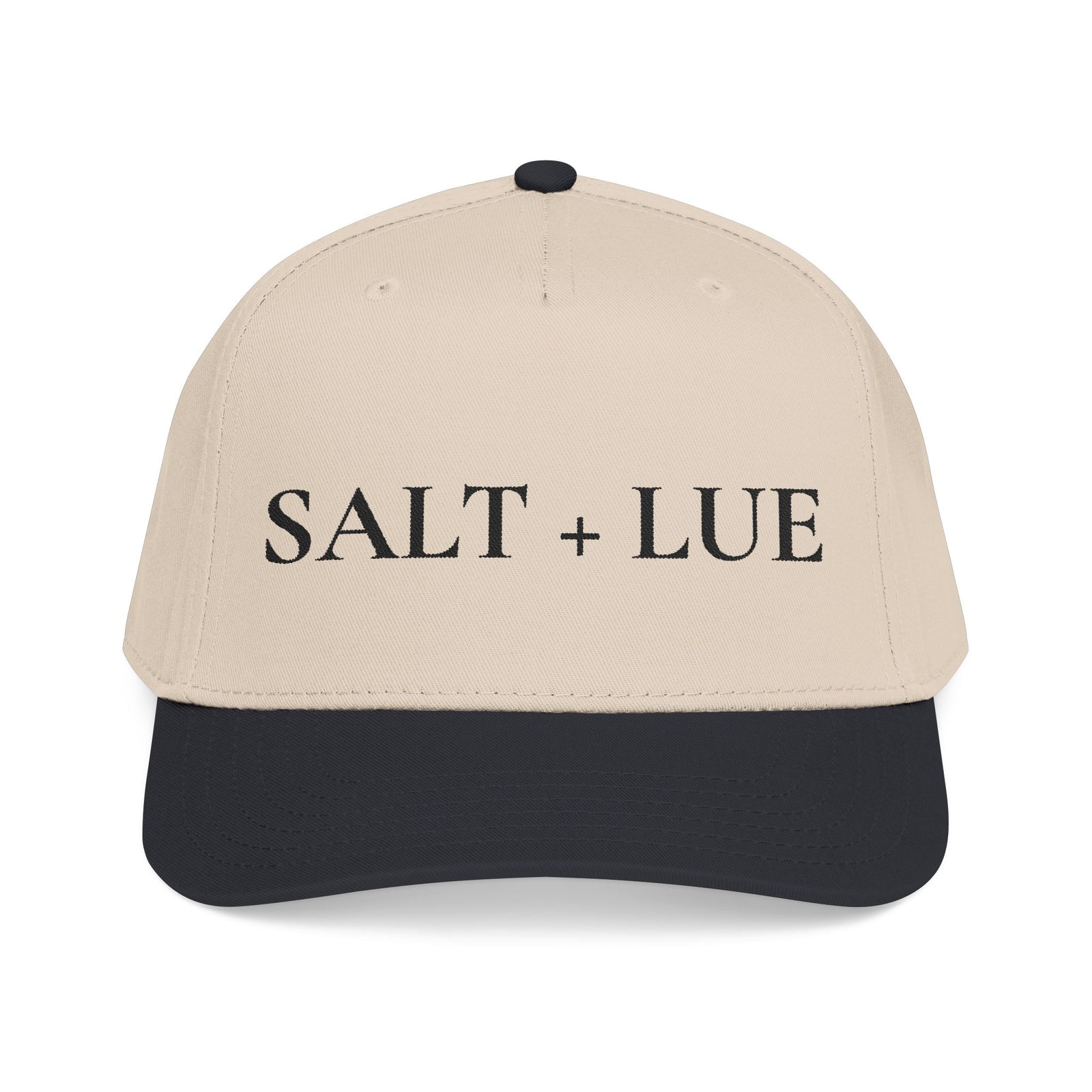 Salt + Lue Baseball Cap — Vintage Logo Mid-Profile Trucker Hat