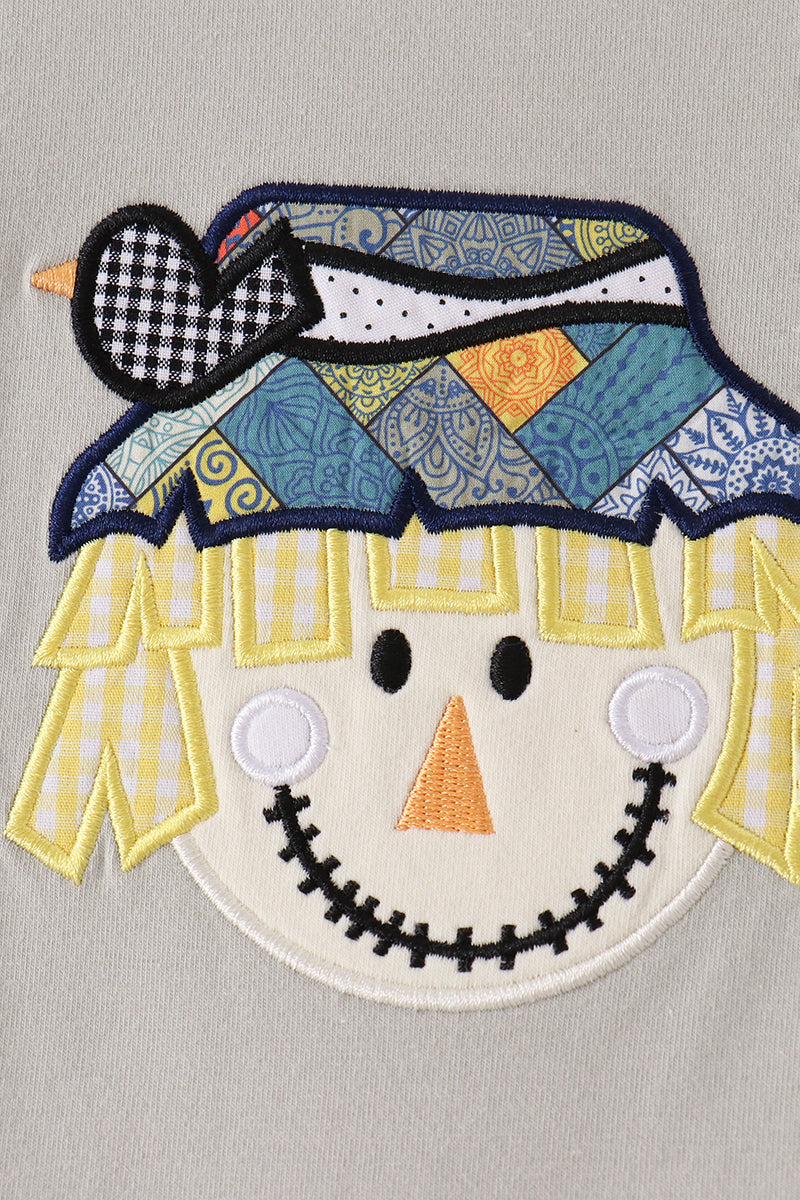 Scarecrow Embroidery Romper