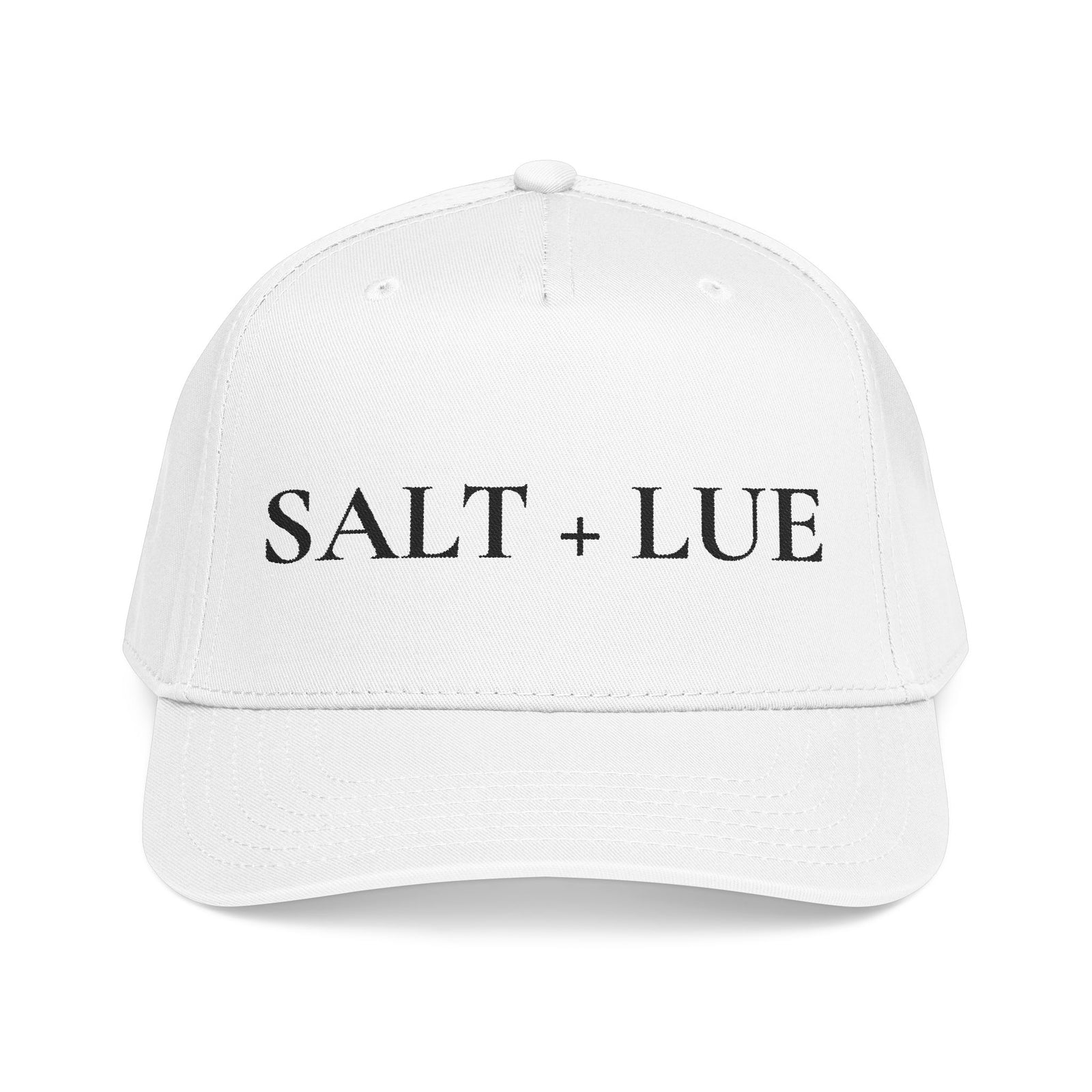 Salt + Lue Baseball Cap — Vintage Logo Mid-Profile Trucker Hat