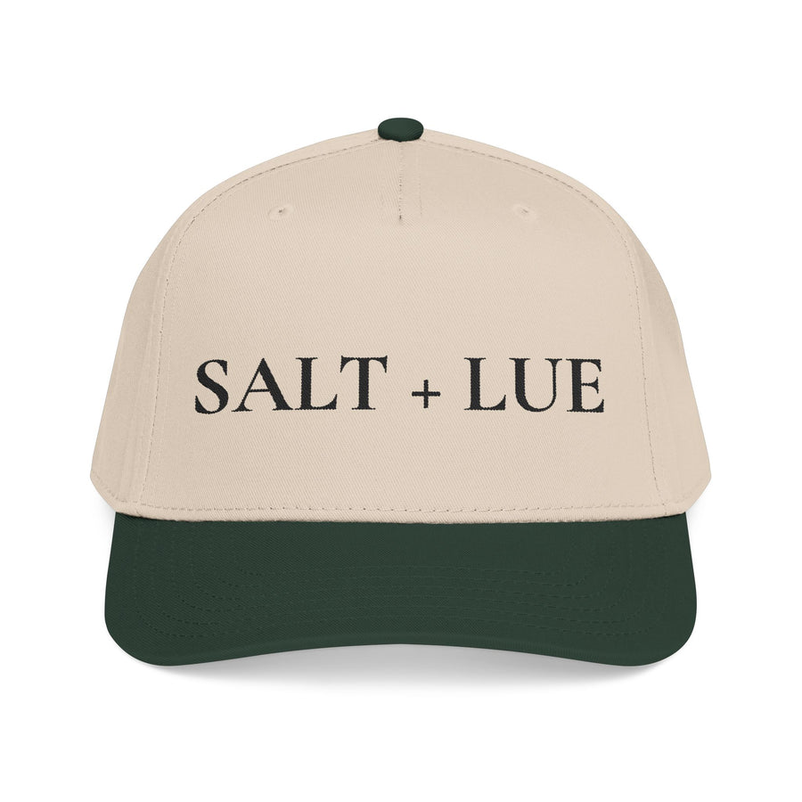 Salt + Lue Baseball Cap — Vintage Logo Mid-Profile Trucker Hat