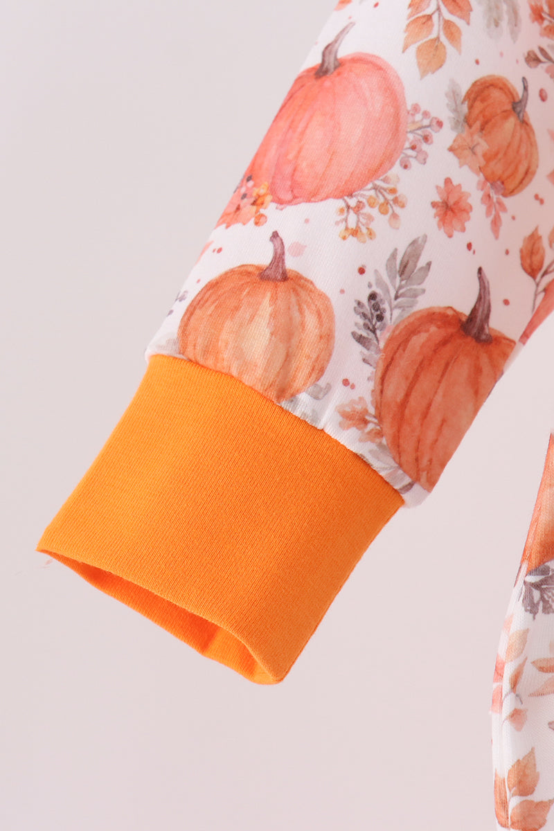 Orange Pumpkin Romper
