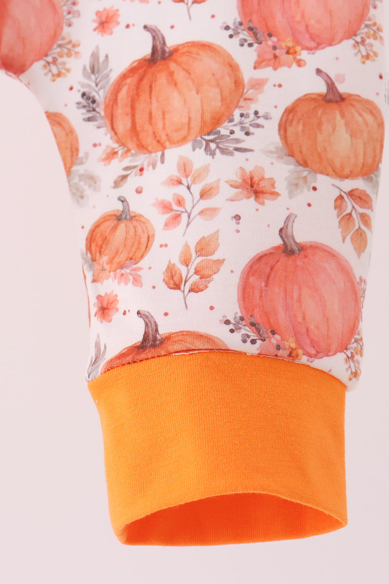Orange Pumpkin Romper