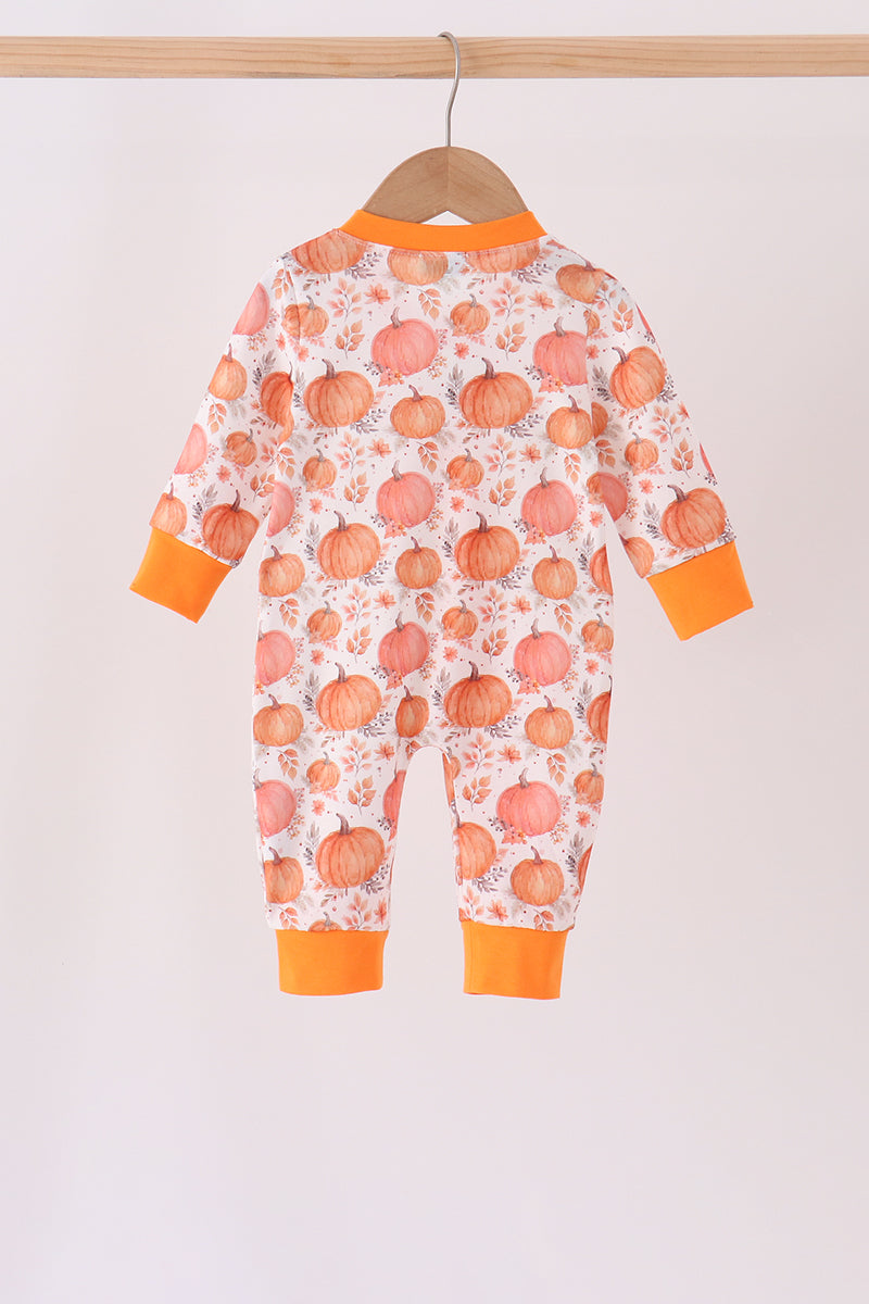 Orange Pumpkin Romper